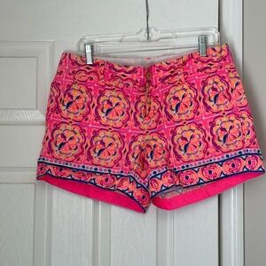 Excellent Lilly Pulitzer Callahan Cotton Shorts in Pink Fusion, size 8